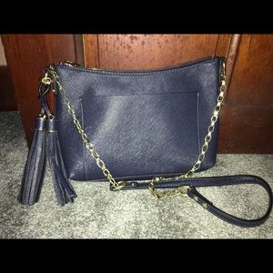 NWOT Merona Navy Blue Satchel Purse